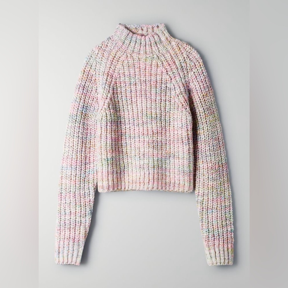Aritzia Wilfred Free Retrograde Mockneck Cropped Sweater